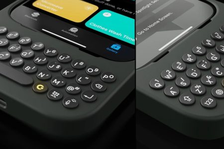 It’s a satisfyingly clicky, full QWERTY keyboard for your iPhone.