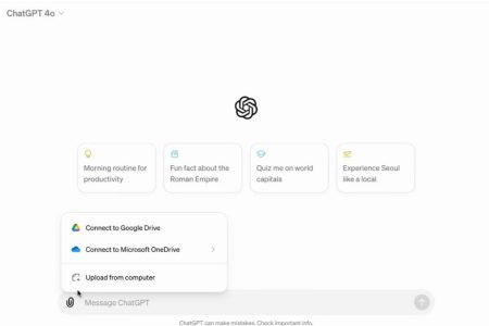 ChatGPT Offers Google Drive, Microsoft OneDrive Integration to Paid Users