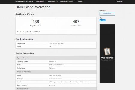 Nokia 2.4 Possibly Spotted on Geekbench, MediaTek Helio P22 SoC Tipped