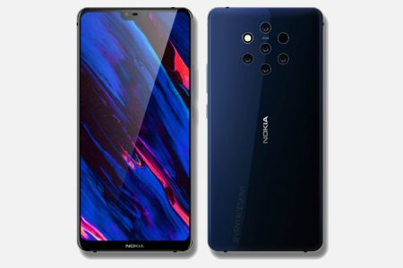 Nokia 9 Render Gives a Glimpse at Penta-Lens Camera Setup, Display Notch