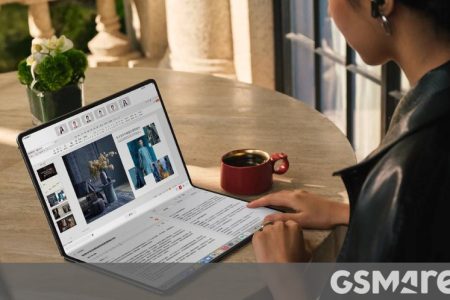 Huawei MateBook Fold Ultimate is an 18″ all-screen laptop that folds to the size of a 13″ laptop